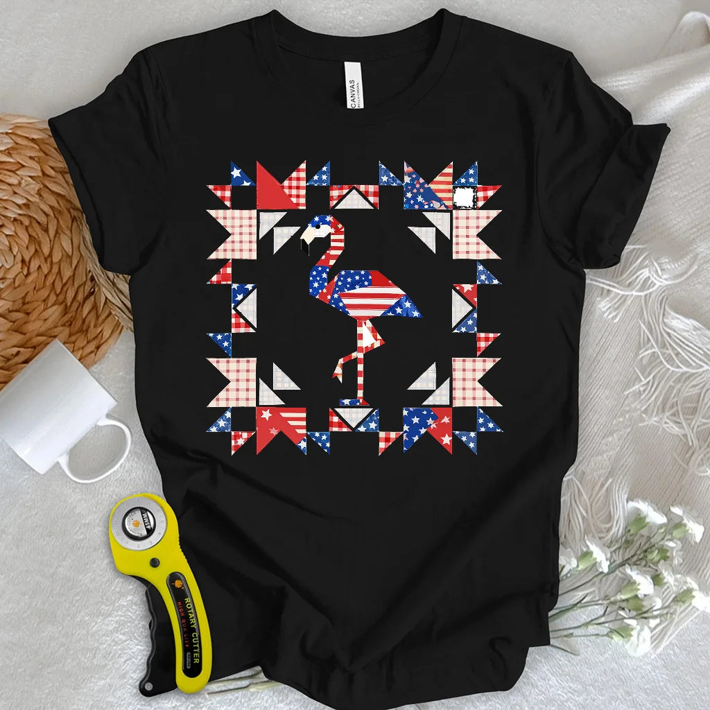 Liberty Flamingo Patchwork T-Shirt