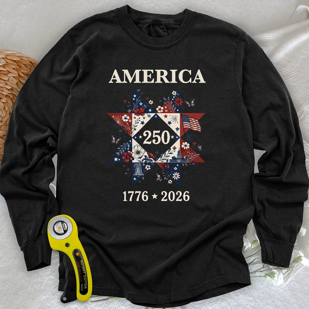 Liberty In Bloom Quilt Long Sleeve T-shirt