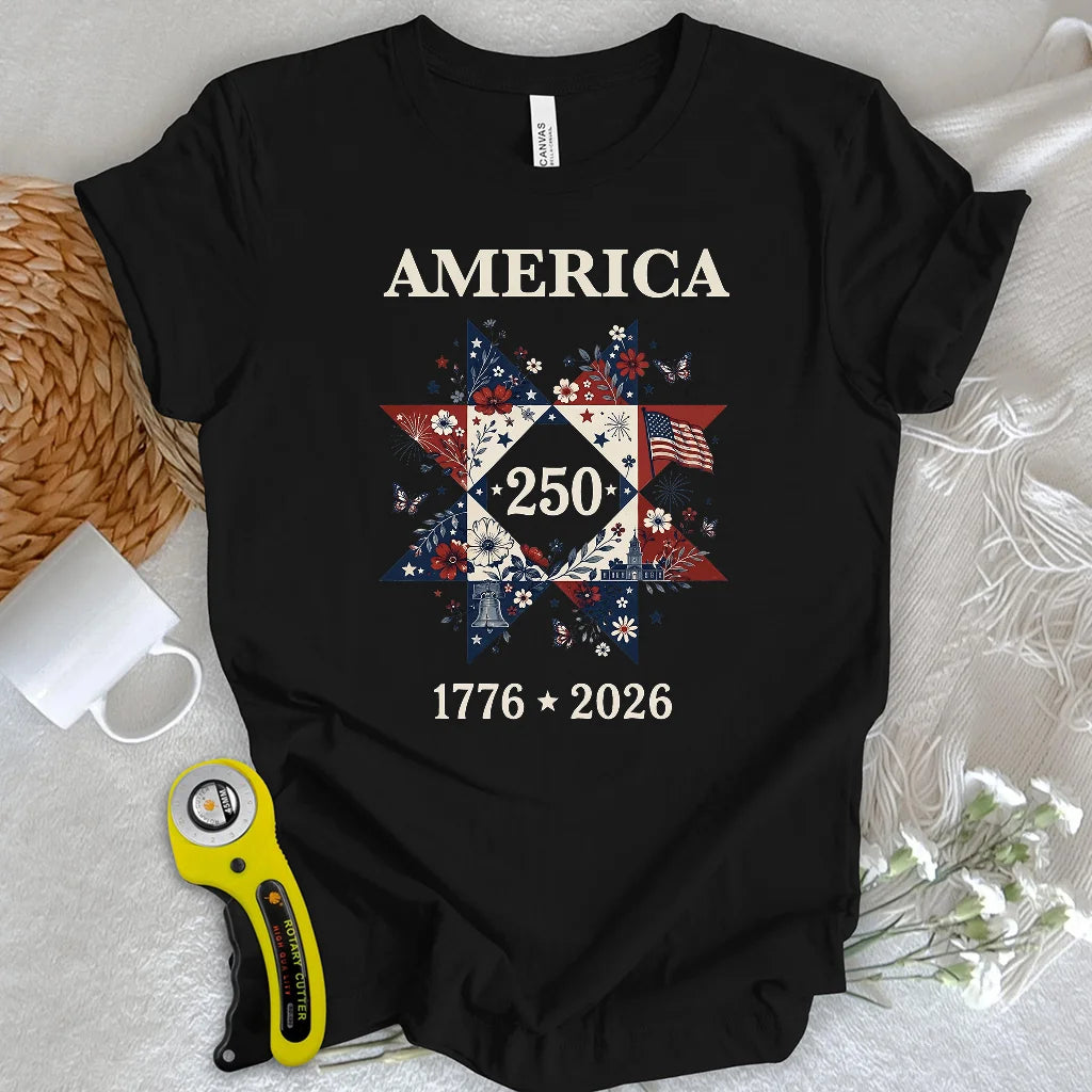 Liberty In Bloom Quilt T-shirt