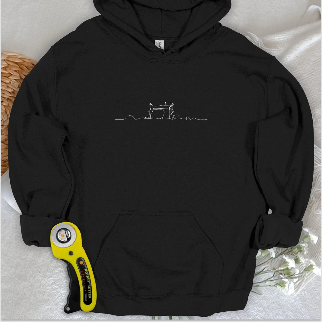 Minimalist Sewing Machine Hoodie