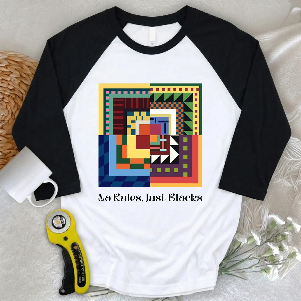 Modern Quilter Mind 3/4 Sleeve T-shirt
