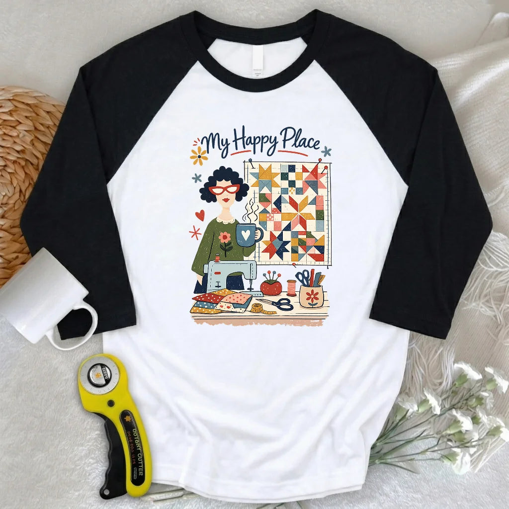 My Happy Place 3/4 Sleeve T-shirt