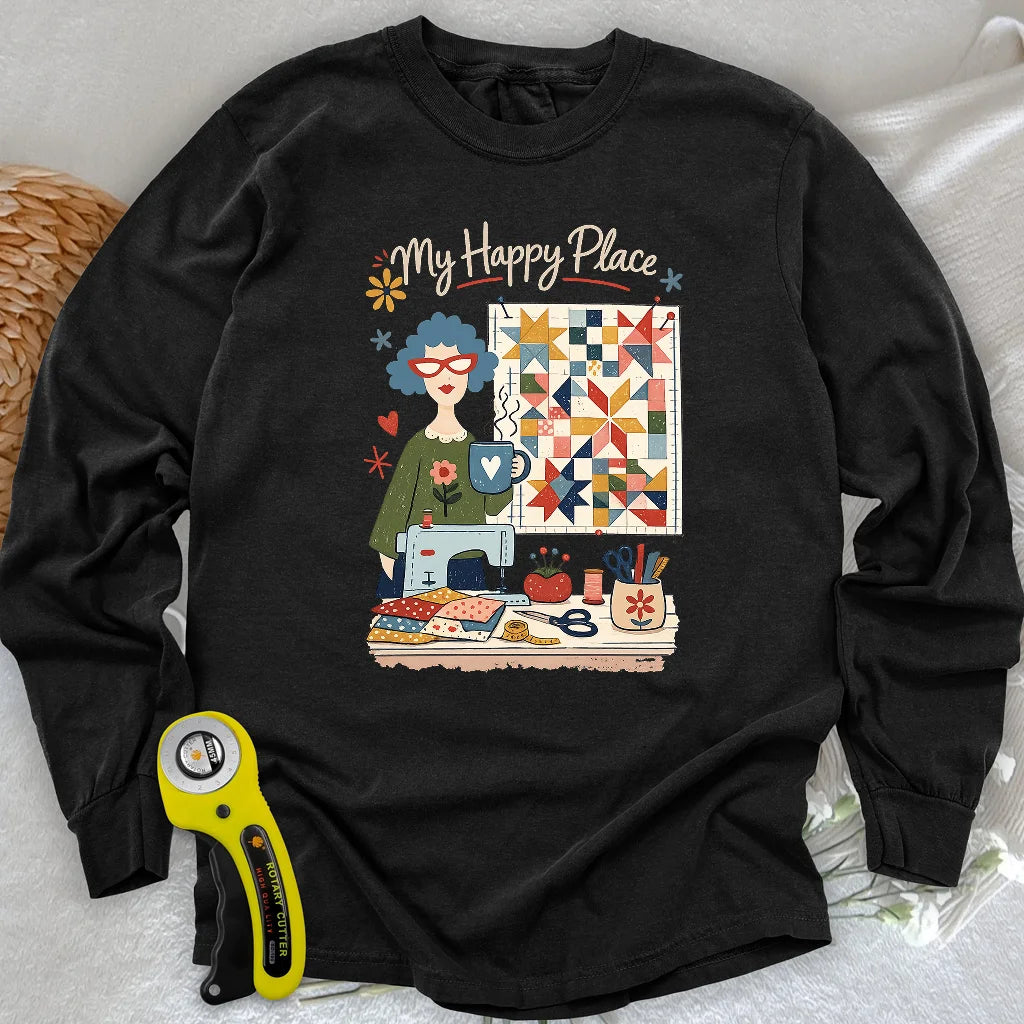 Mein Happy Place Langarm-T-Shirt