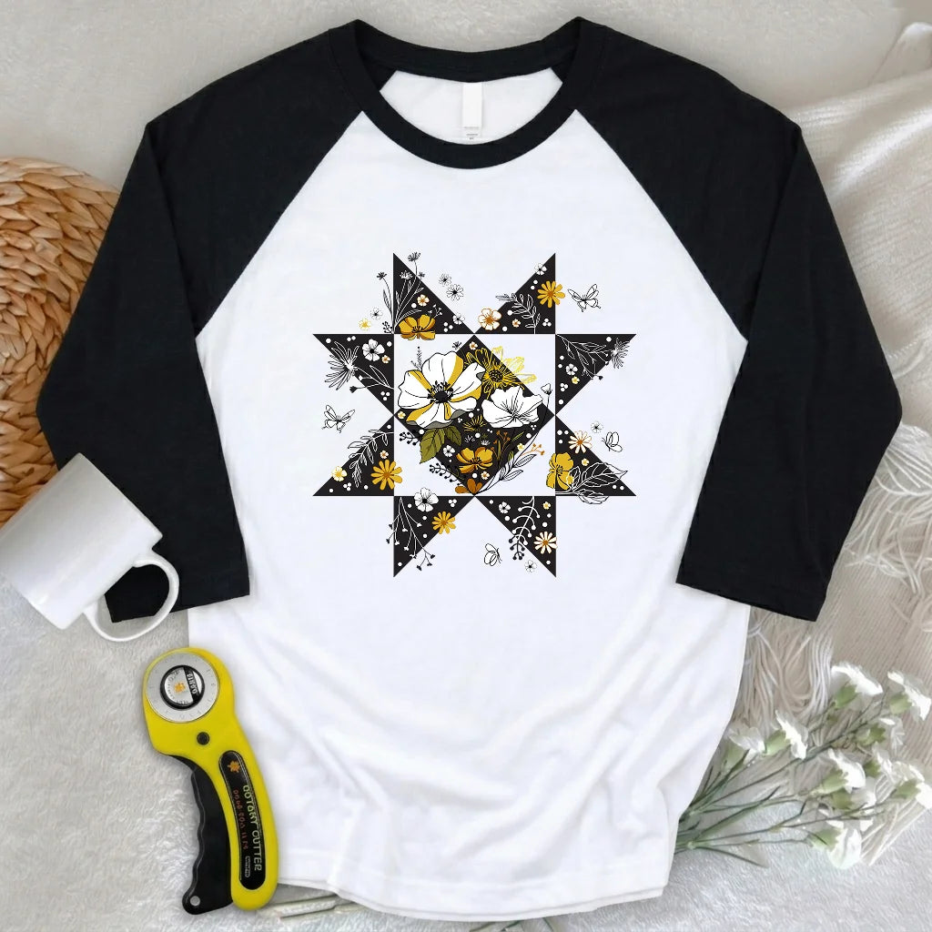 Nature Block 3/4 Sleeve T-shirt
