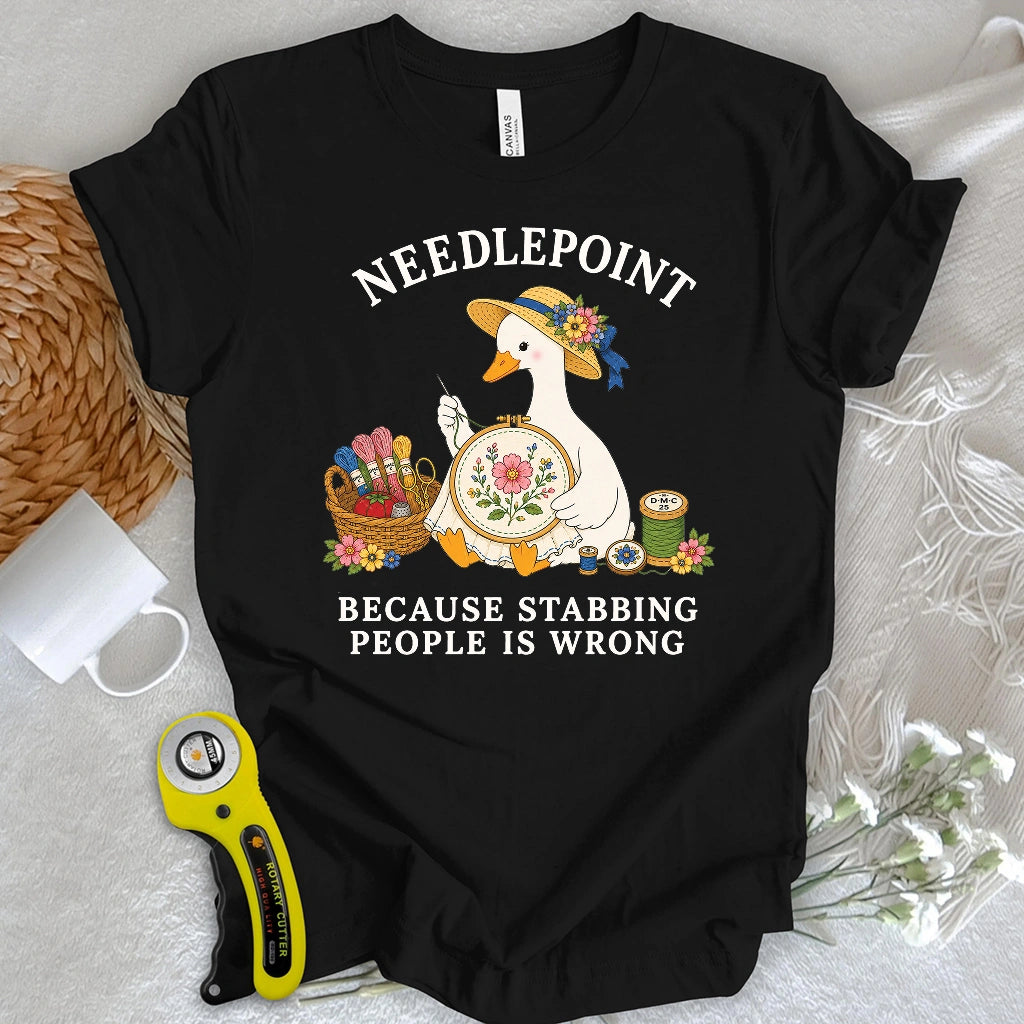 Needlepoint Therapy T-shirt