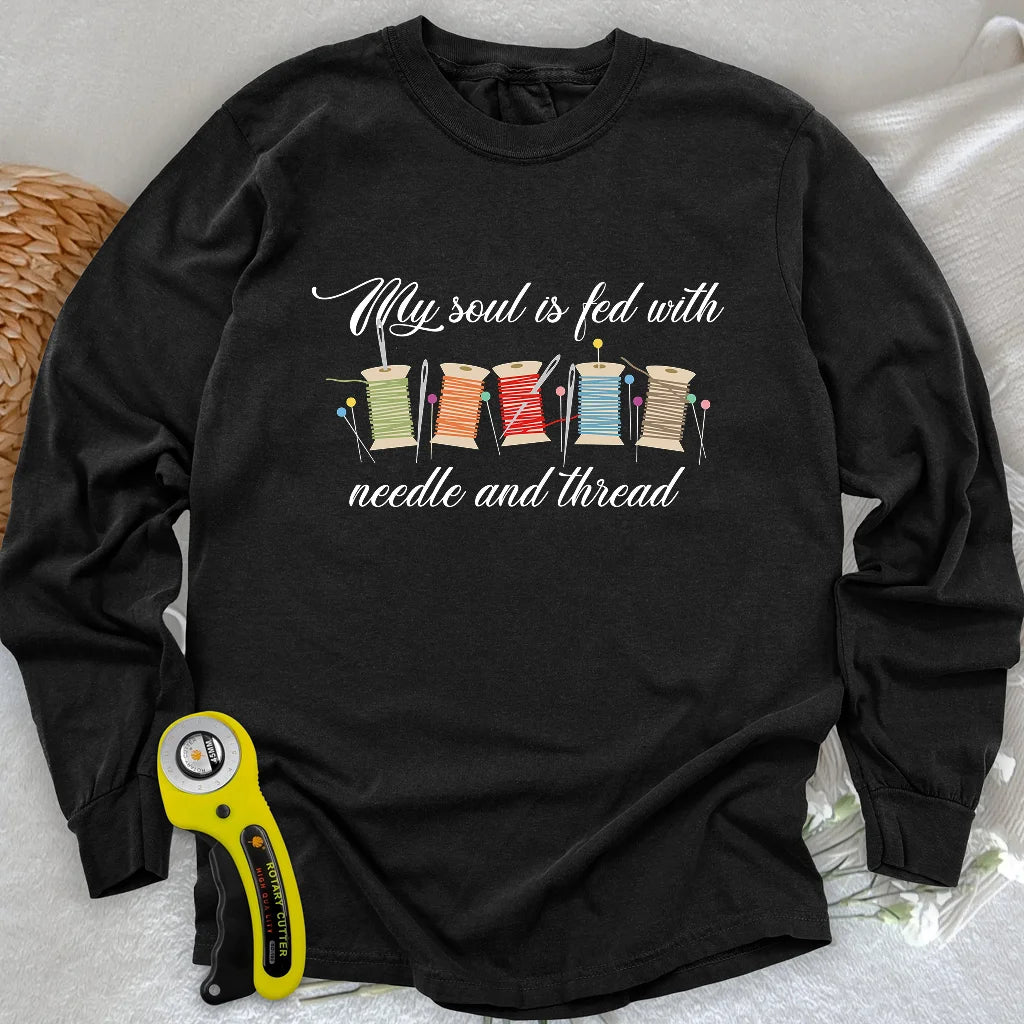 Needles and Threads Langarm-T-Shirt
