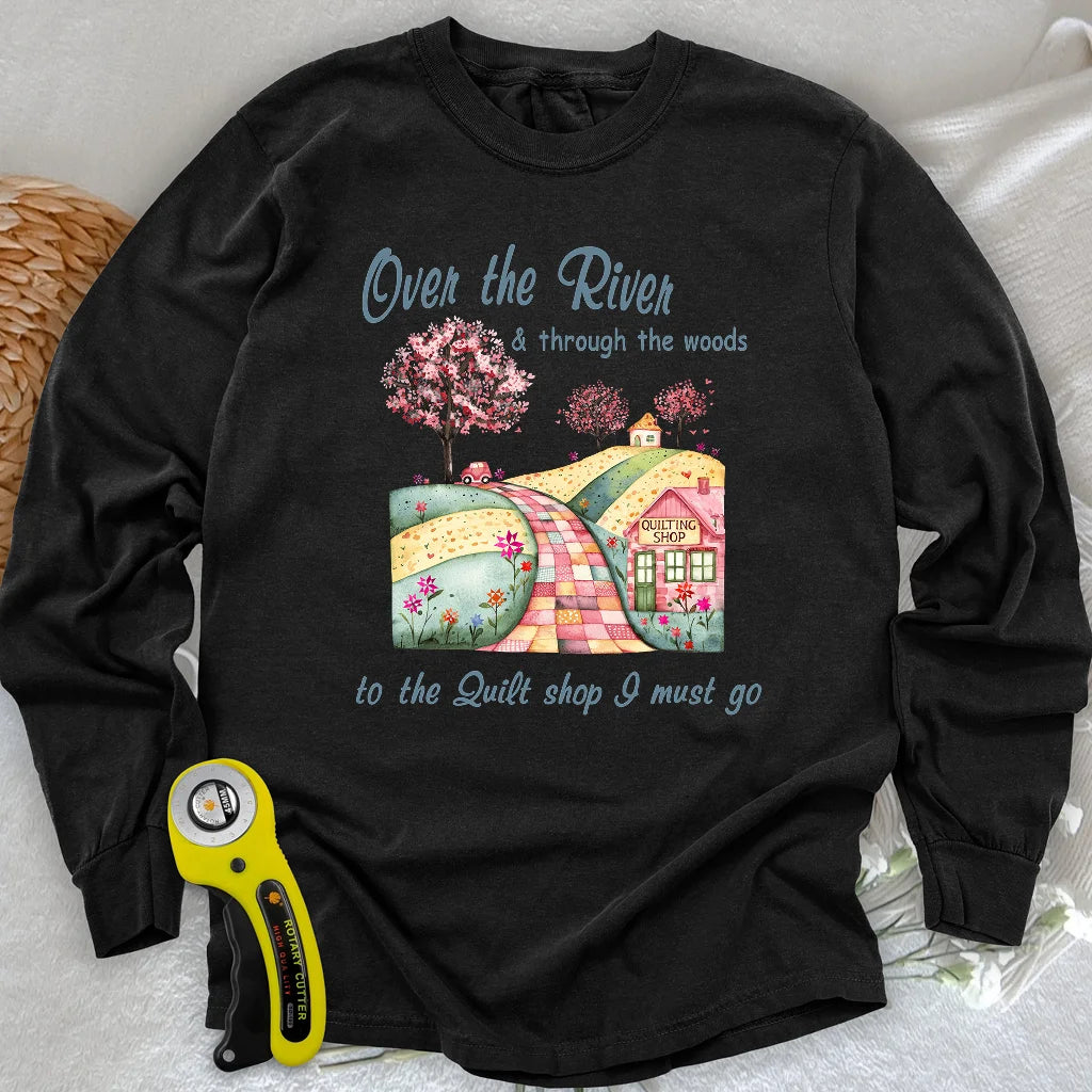 Langarm-T-Shirt "Über dem Fluss"