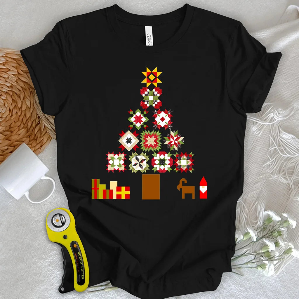 T-shirt Arbre de Noël patchwork