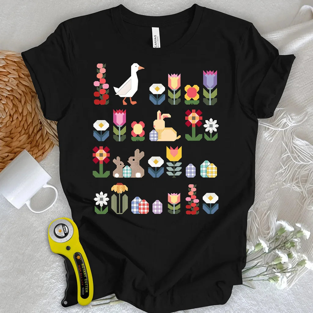 T-shirt Blooms Patchwork