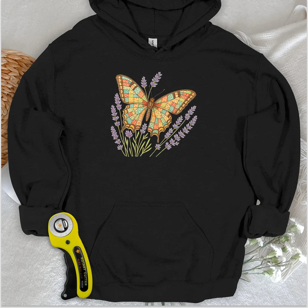 Sweat à capuche Papillon Patchwork