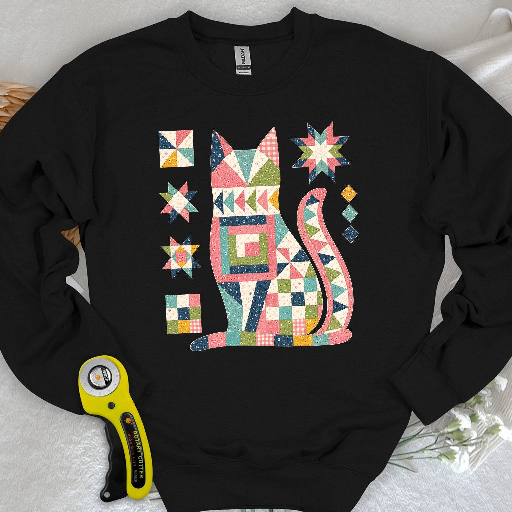 Patchwork Cat Sweatshirt