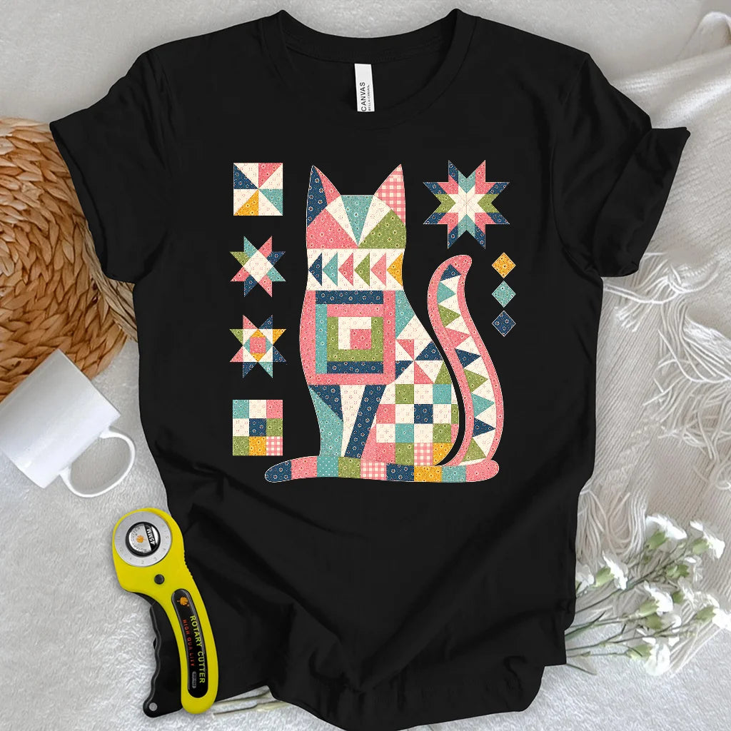 Patchwork Cat T-shirt