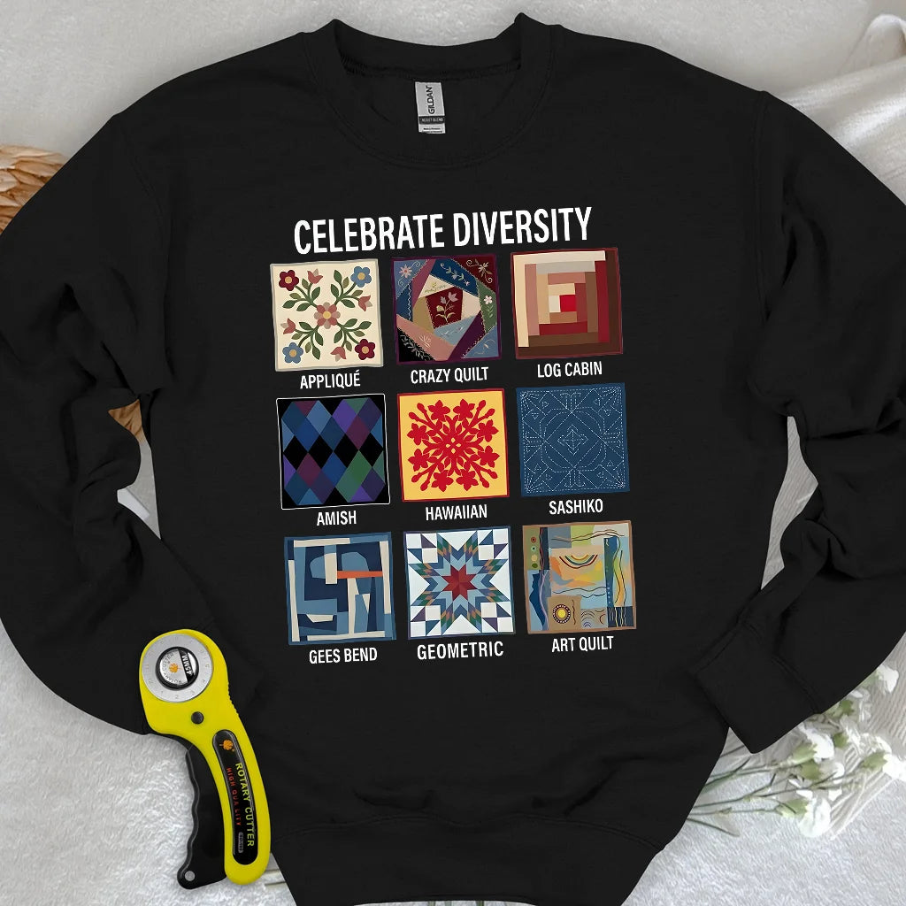 Patchwork-Vielfalt-Sweatshirt