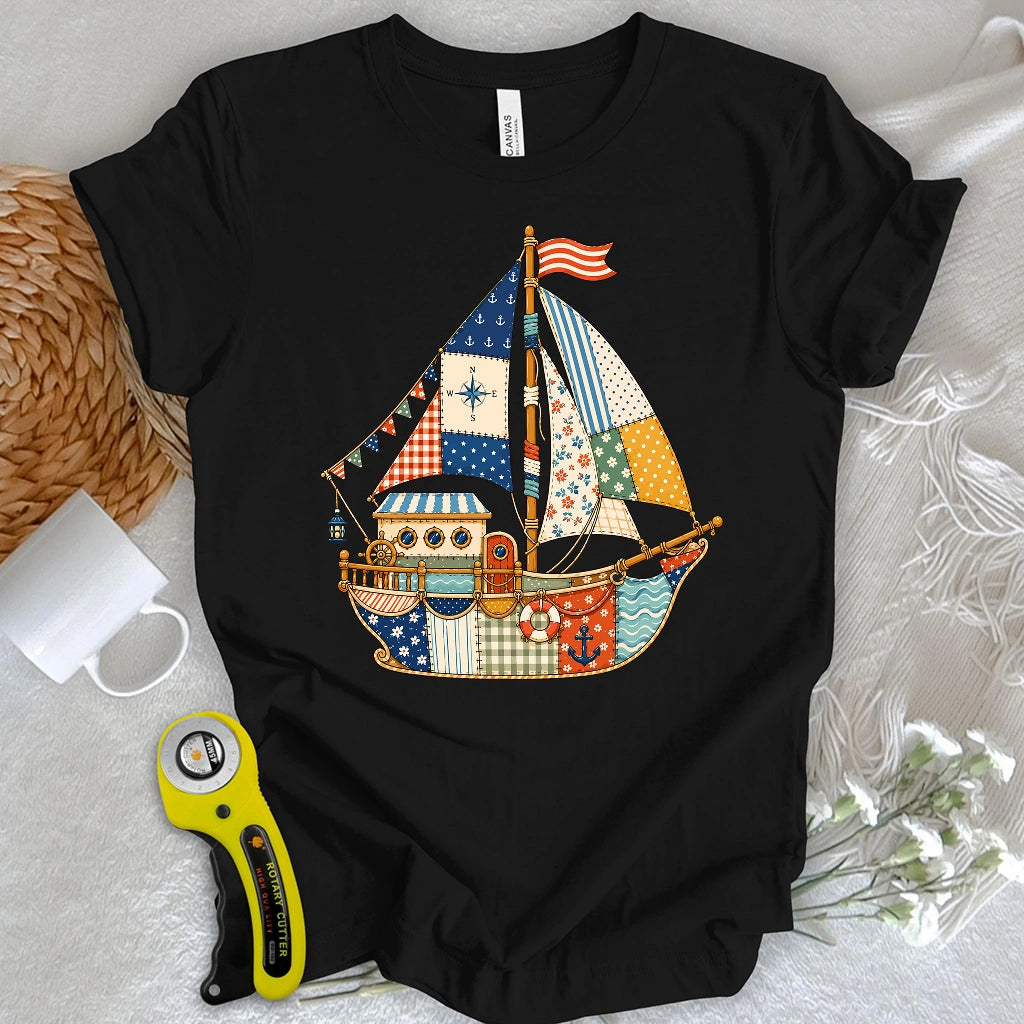 Patchwork Harbor Dream T-shirt
