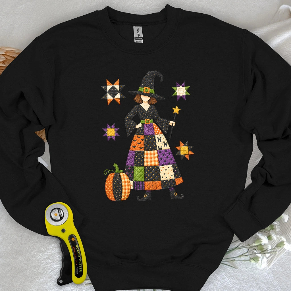Patchwork Quilt Witch Sweatshirt