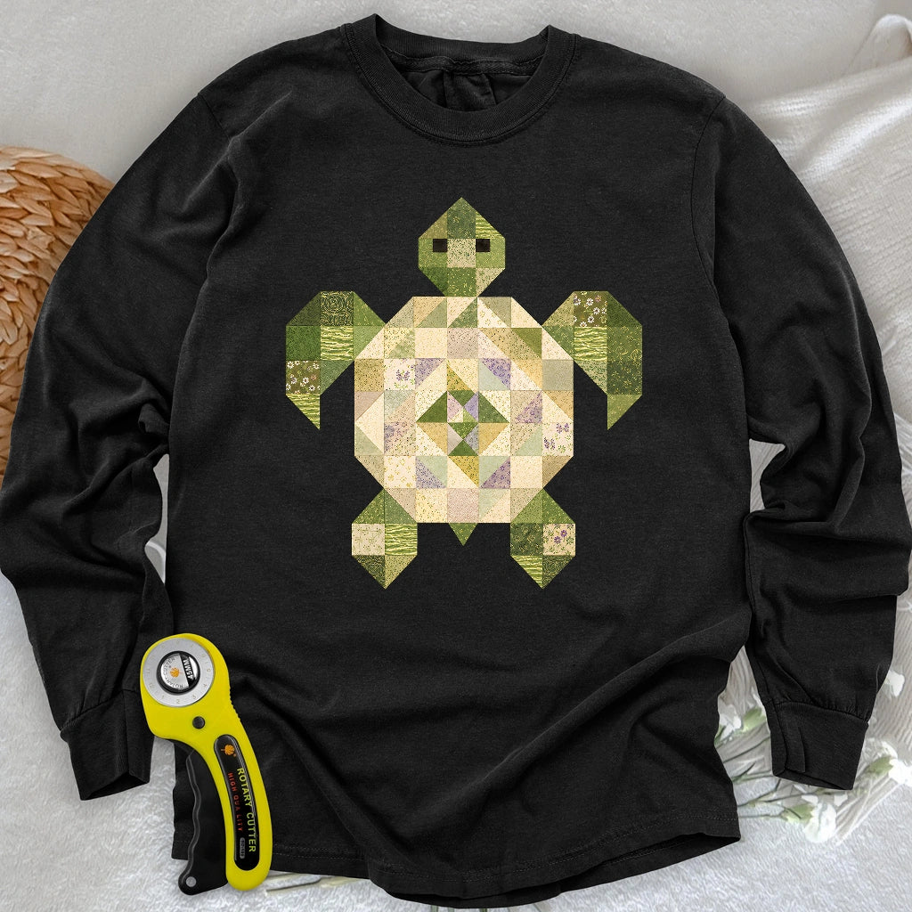 Patchwork Turtle Long Sleeve T-shirt