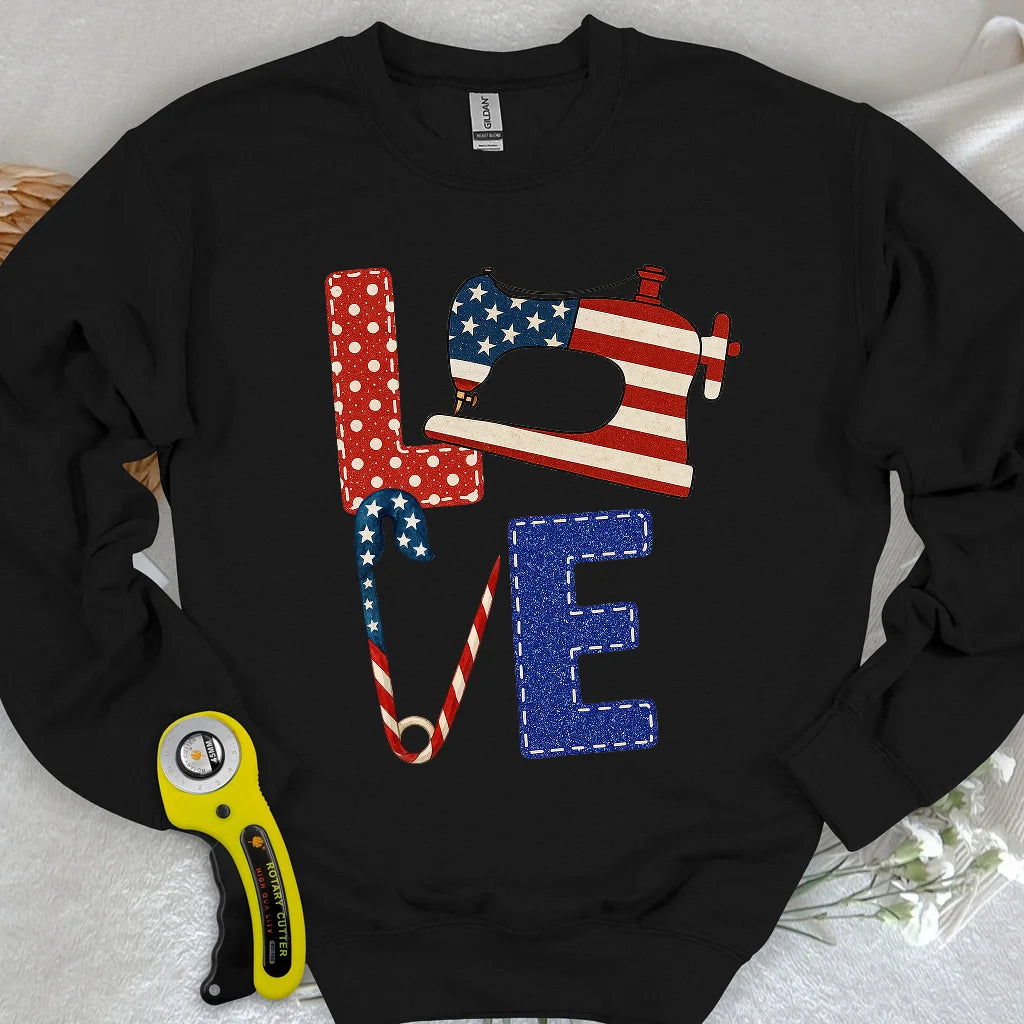 Sweat-shirt de couturière patriotique