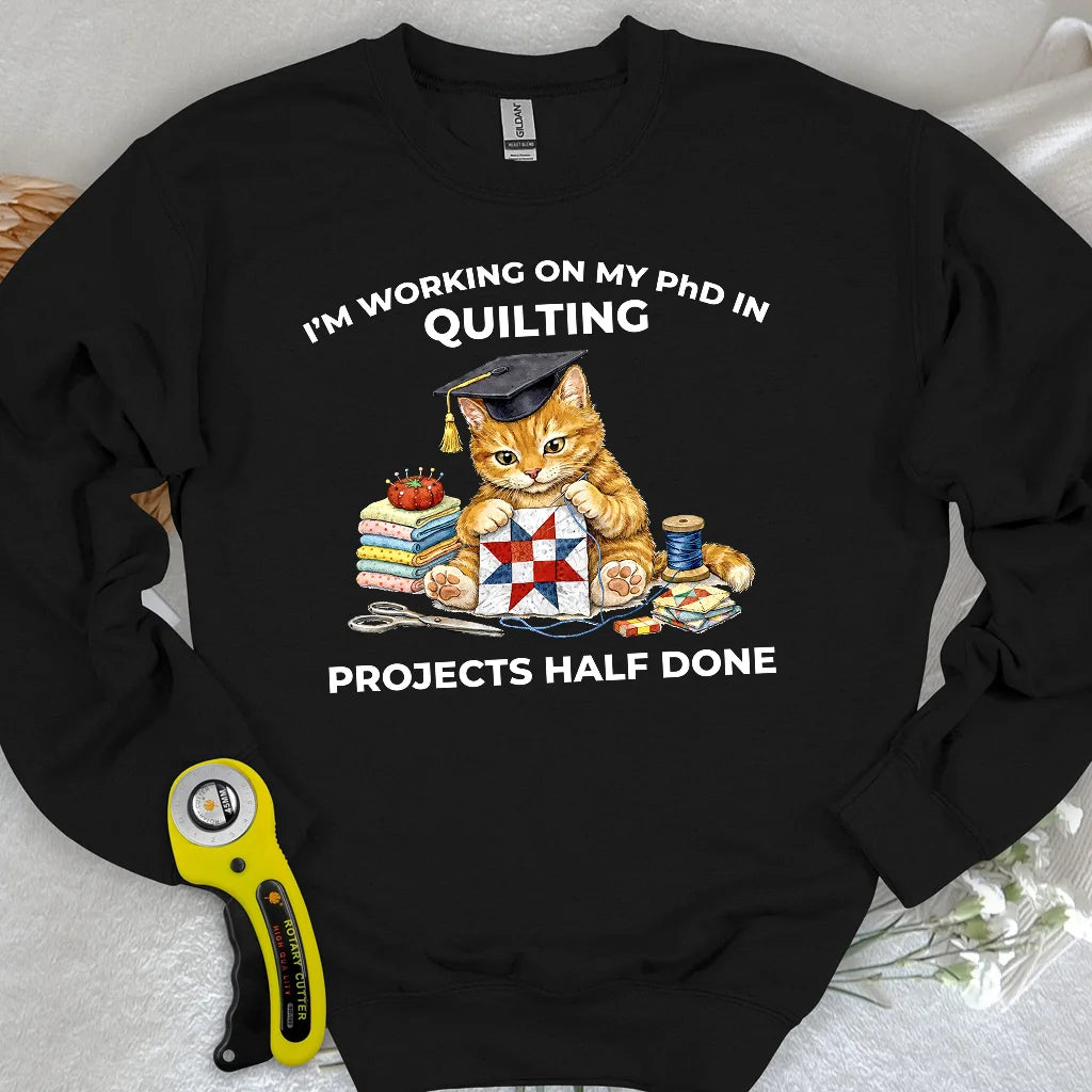 Sweat-shirt "Doctorat en matelassage"