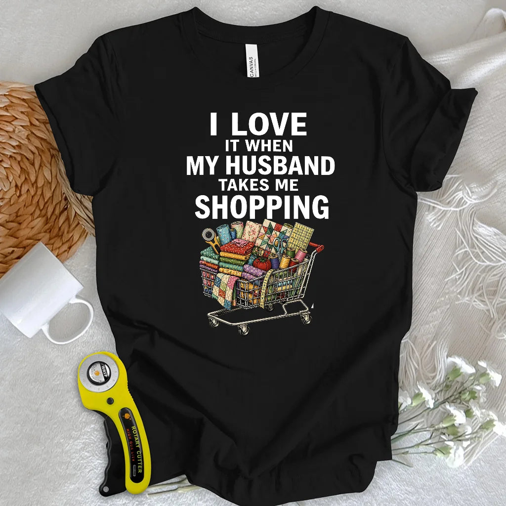 Powered by My Husband & Fabric T-shirt