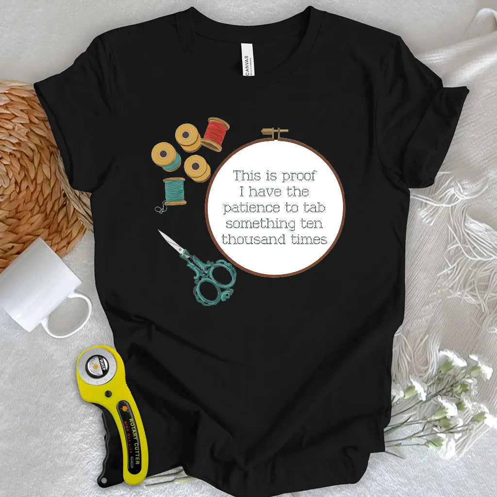 T-shirt « Preuve de patience »