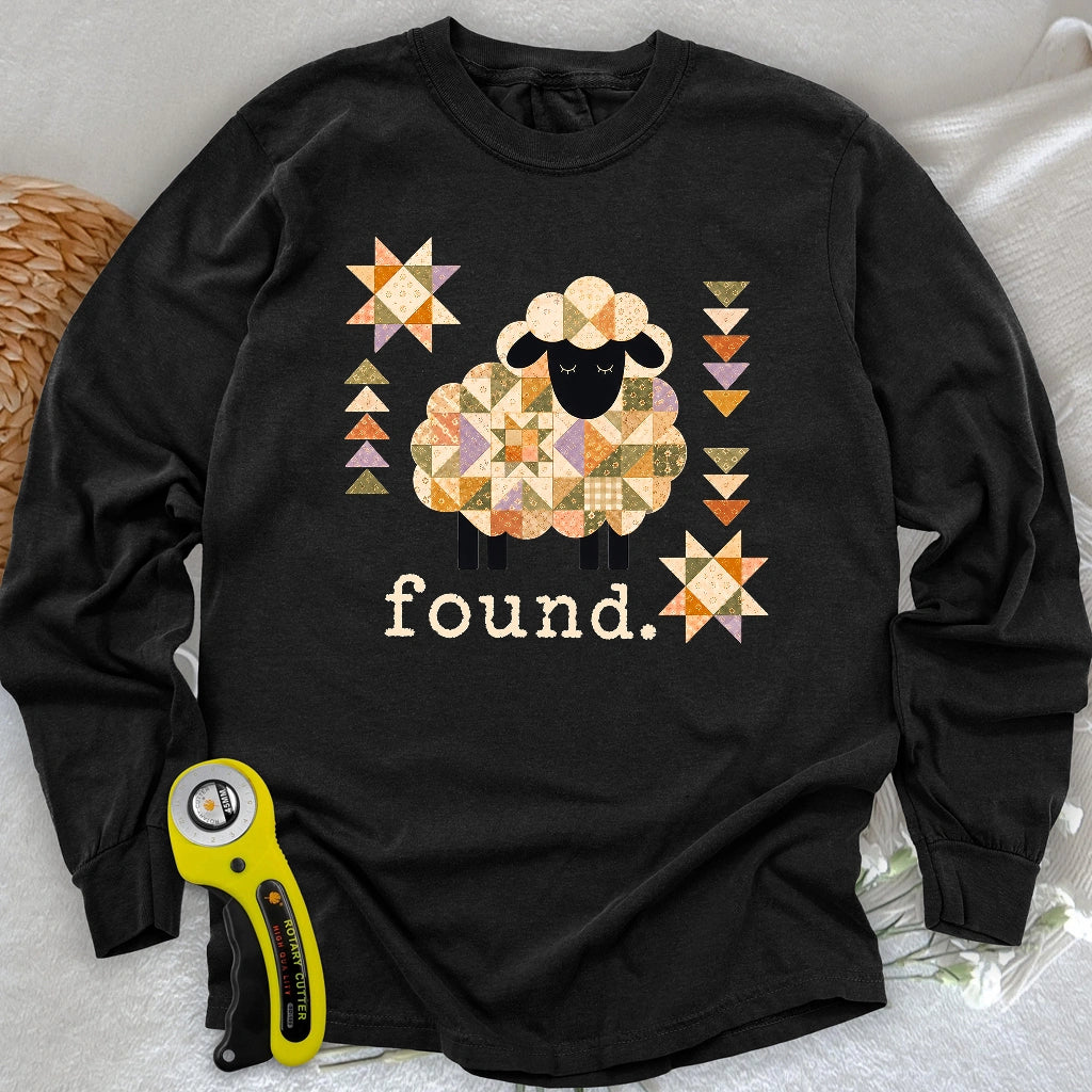 Psalm 23 Patchwork Sheep Long Sleeve T-shirt