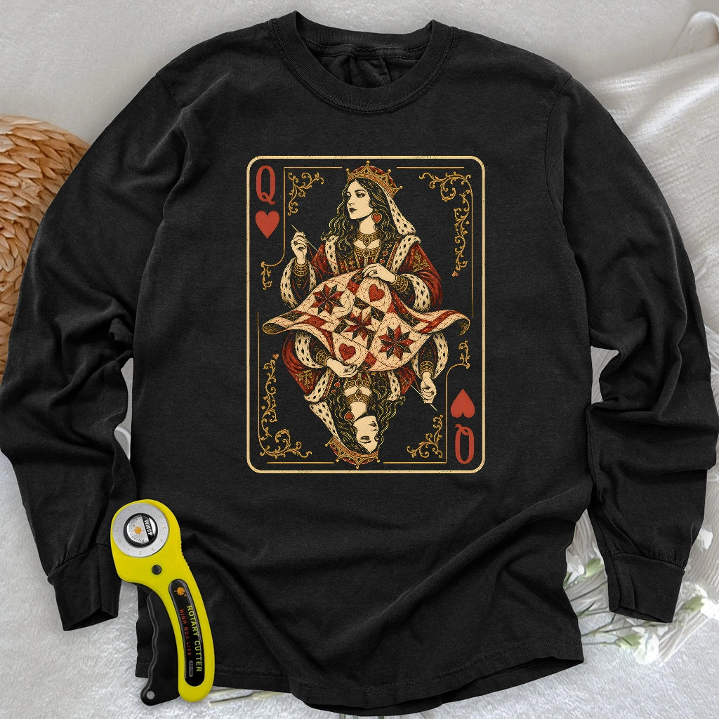 Queen Of Quilt Long Sleeve T-shirt