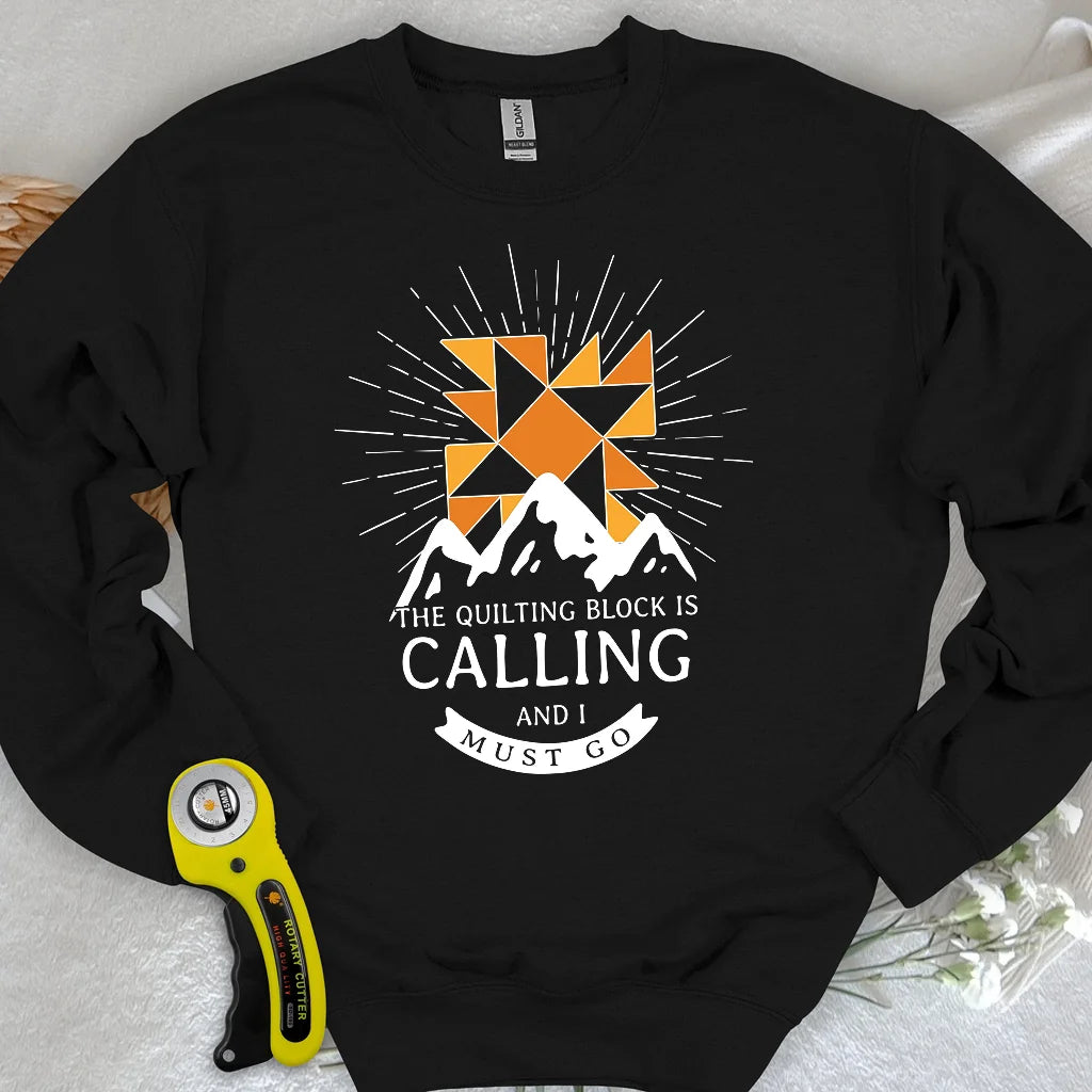 Sweat-shirt Motif Bloc de Quilt