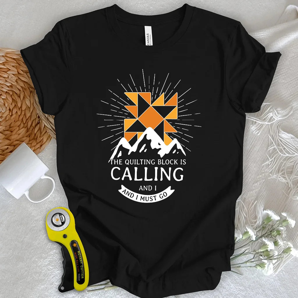 Quiltblock-Ruf-T-Shirt