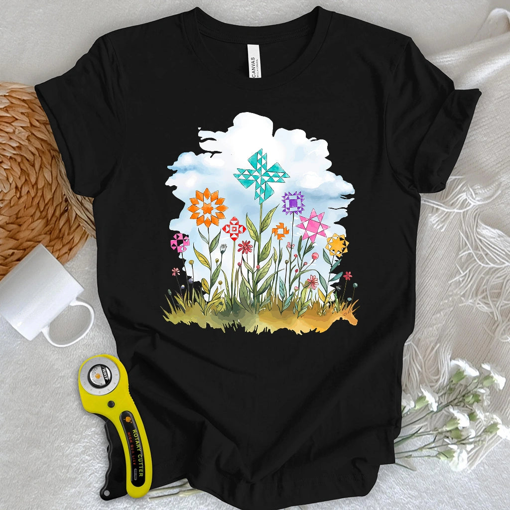Quilt Block Field T-shirt