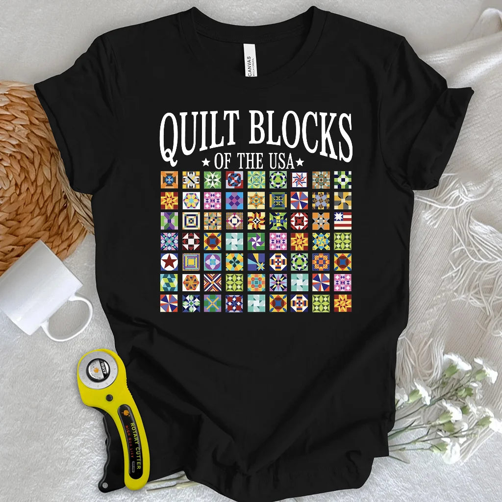 Quilt Blocks Of The USA T-shirt
