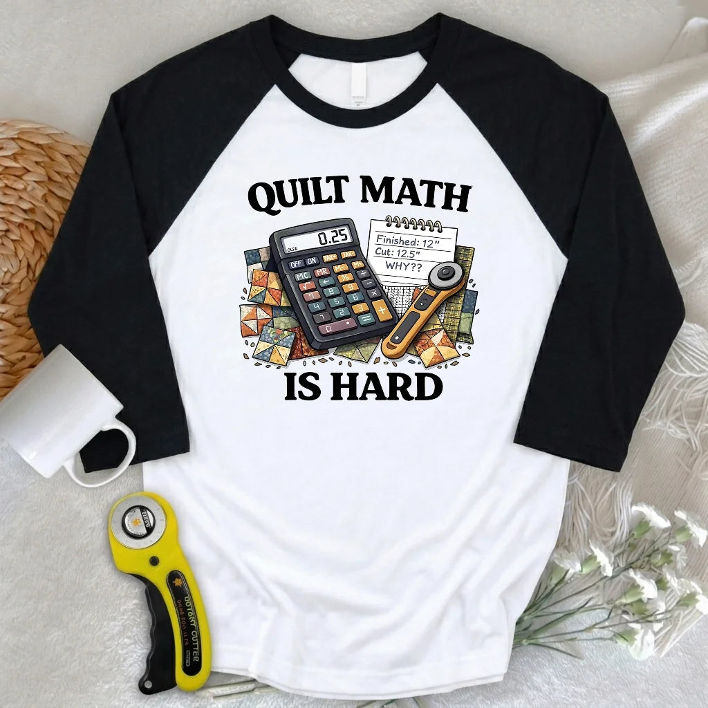 Quilt Math Survivor 3/4 Sleeve T-shirt