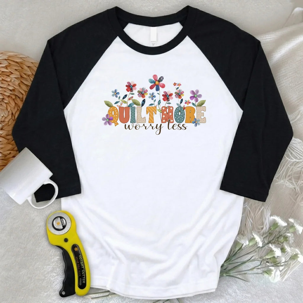Quilt More 3/4 Sleeve T-shirt