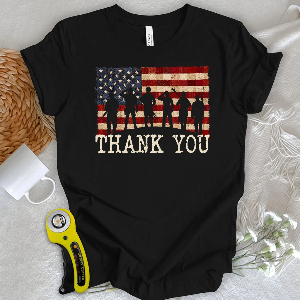 Quilted Flag Veterans T-shirt