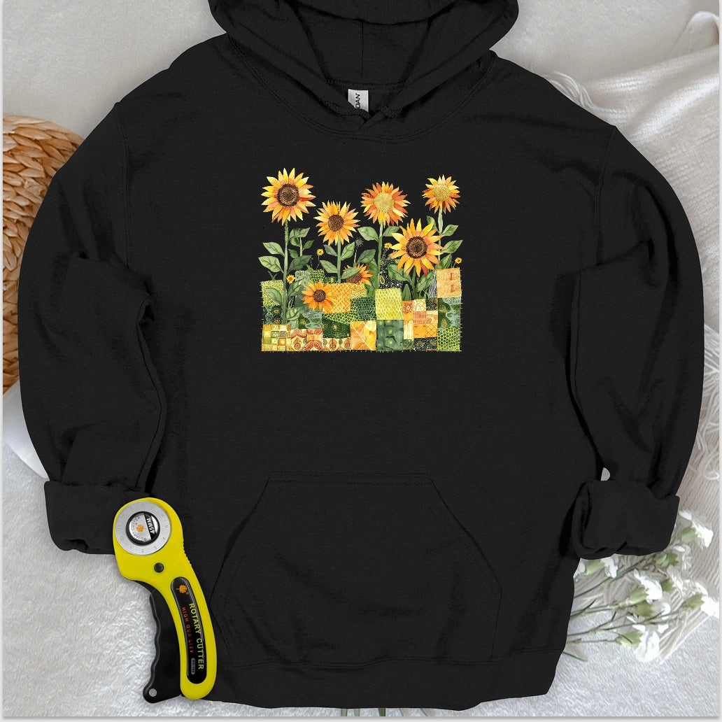 Quilted Sunflower Field Hoodie
