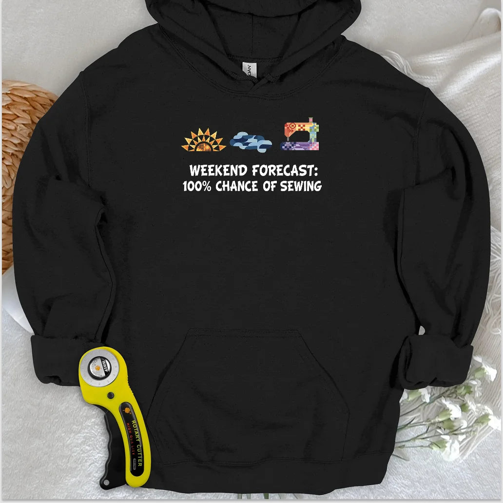 Sweat à capuche « Quilter Weekend Forecast »