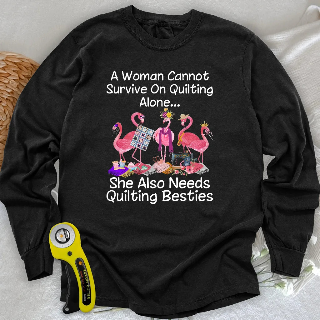 T-shirt à manches longues « Meilleures amies de la couture »