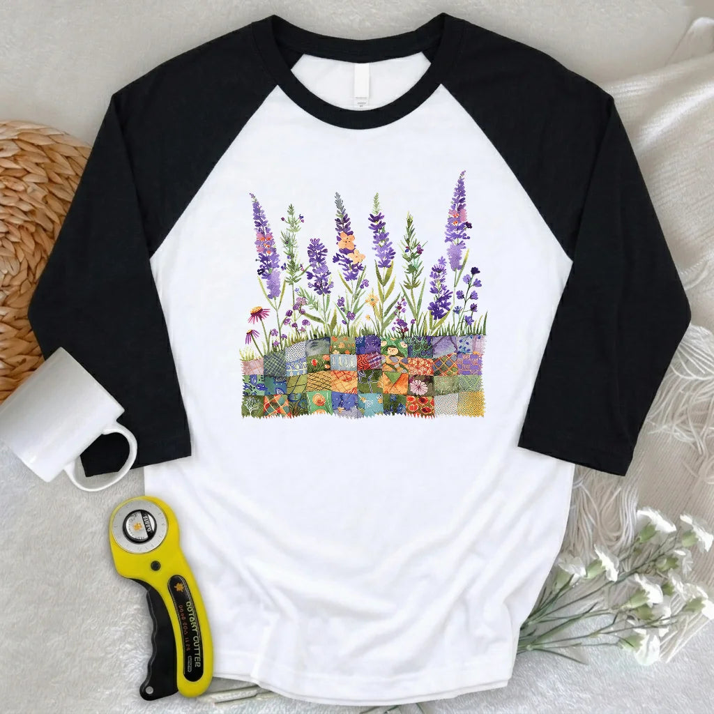 Quilting Field 3/4 Sleeve T-shirt