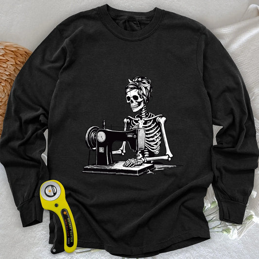 Quilting Skeleton Long Sleeve T-shirt