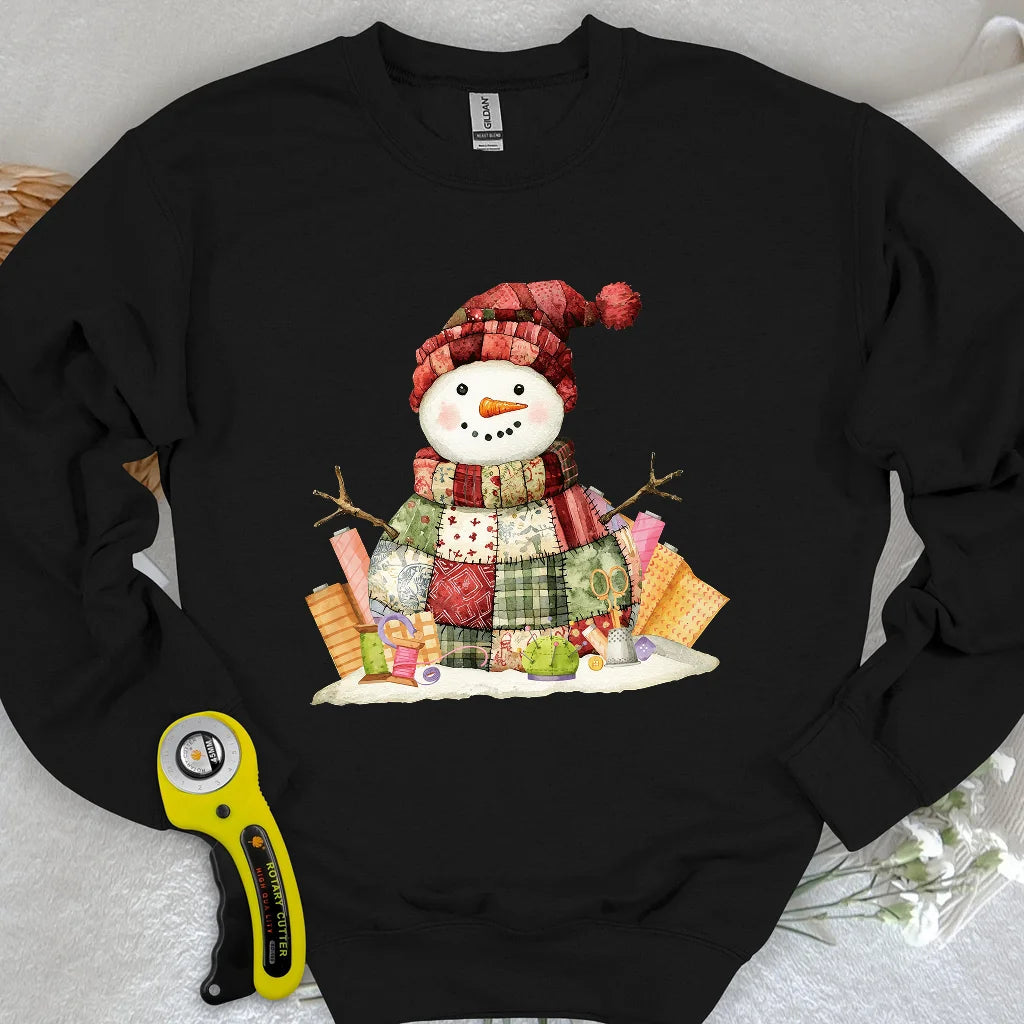 Quilting Snowman Sweatshirt