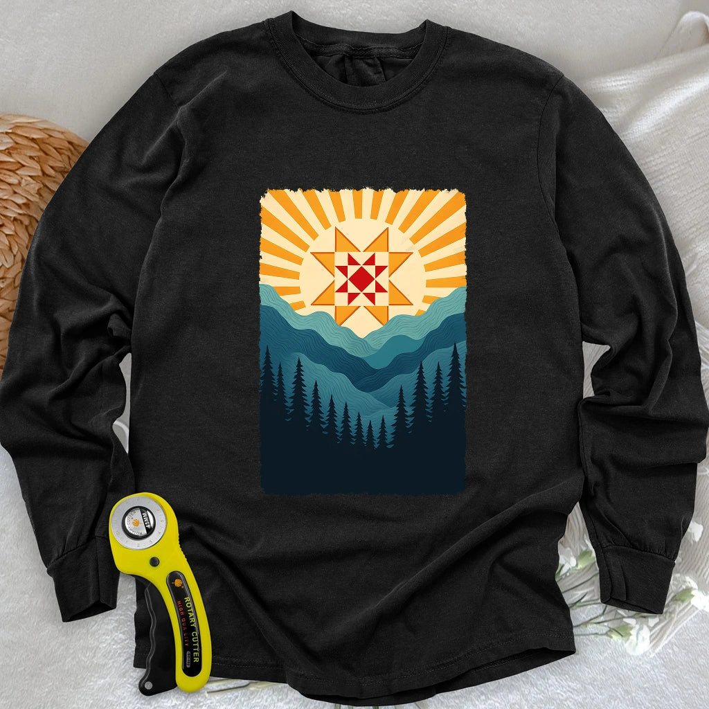 Quilting Sun Long Sleeve T-shirt