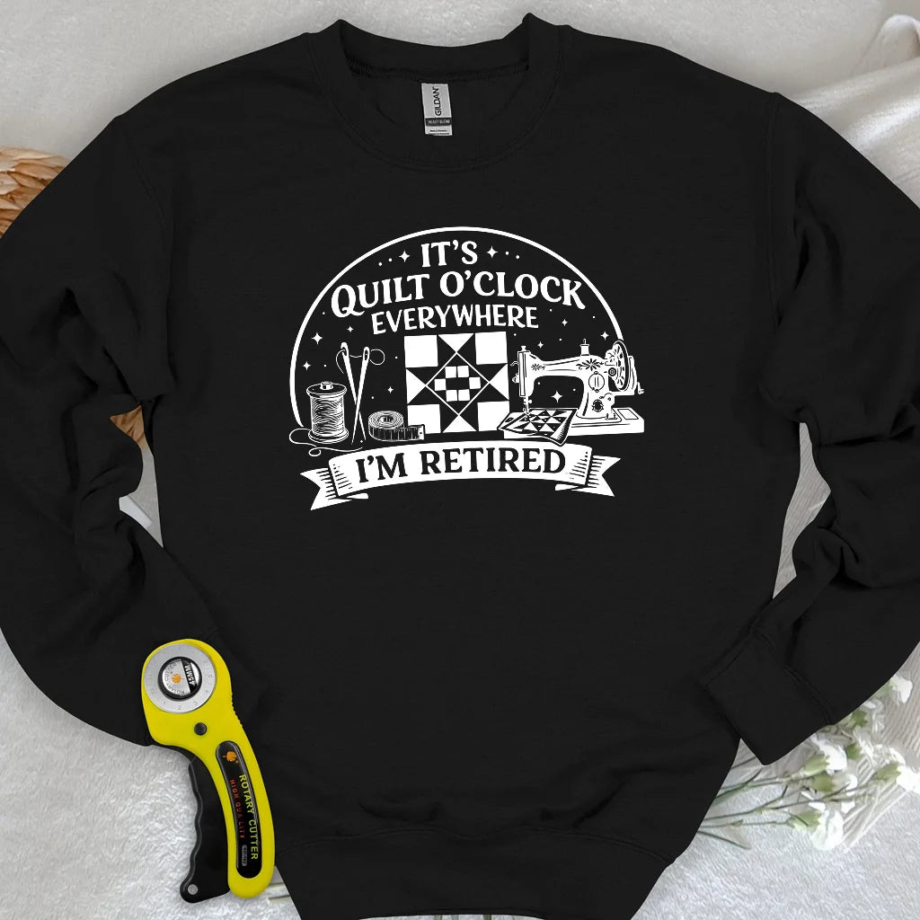 Sweat-shirt de quilteuse à la retraite