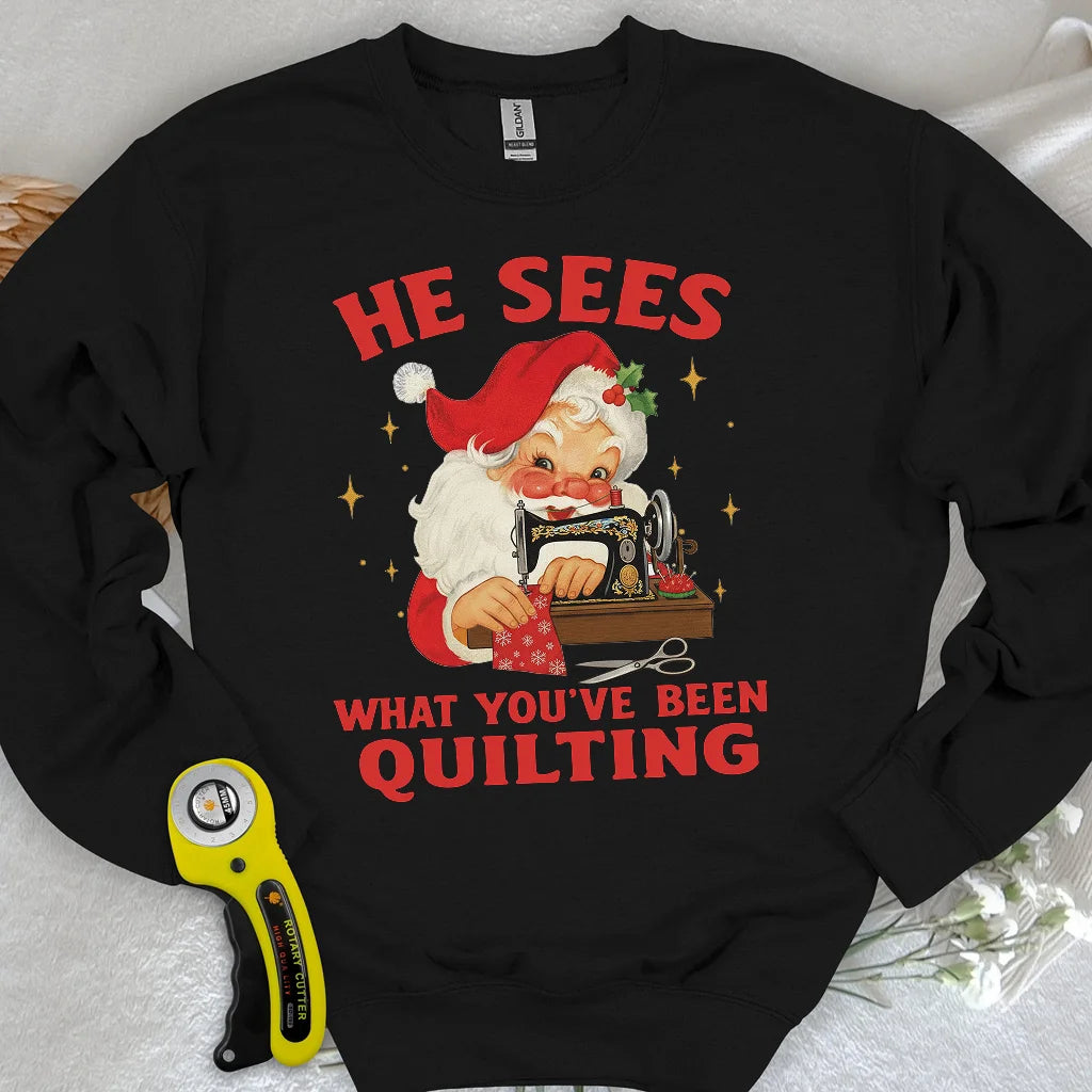 Santa Sees Sweatshirt