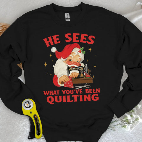 Weihnachtsmann sieht Sweatshirt
