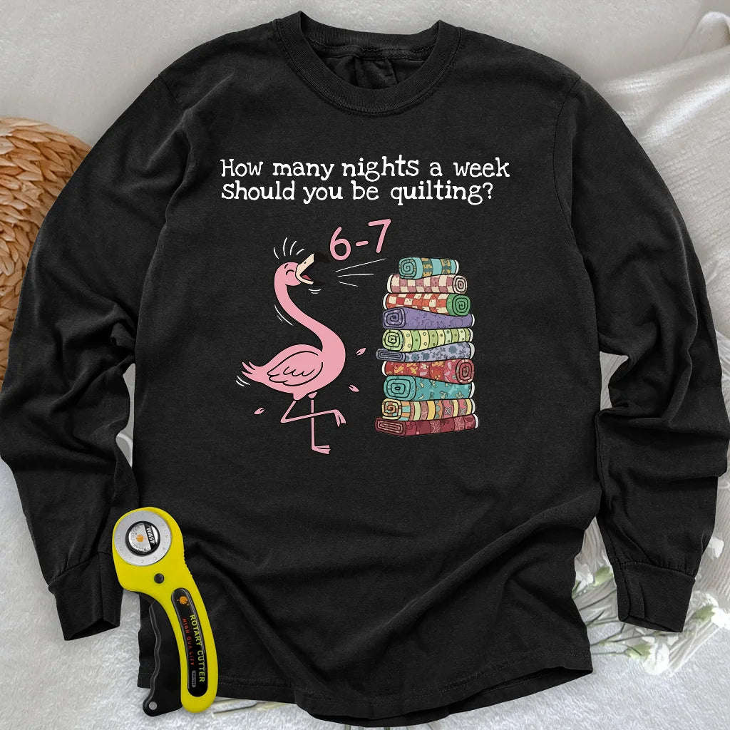 Sew-7 Nights a Week Long Sleeve T-shirt
