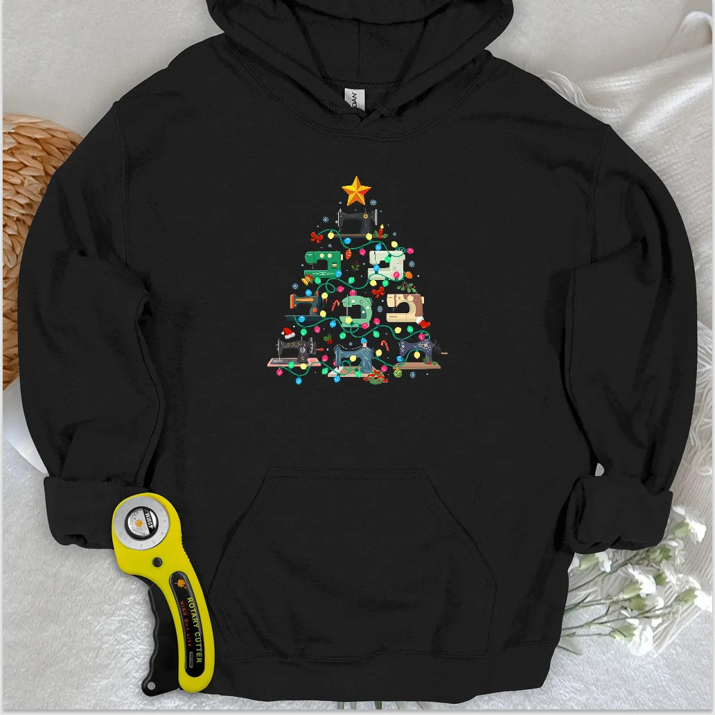 Sewing Christmas Tree Hoodie