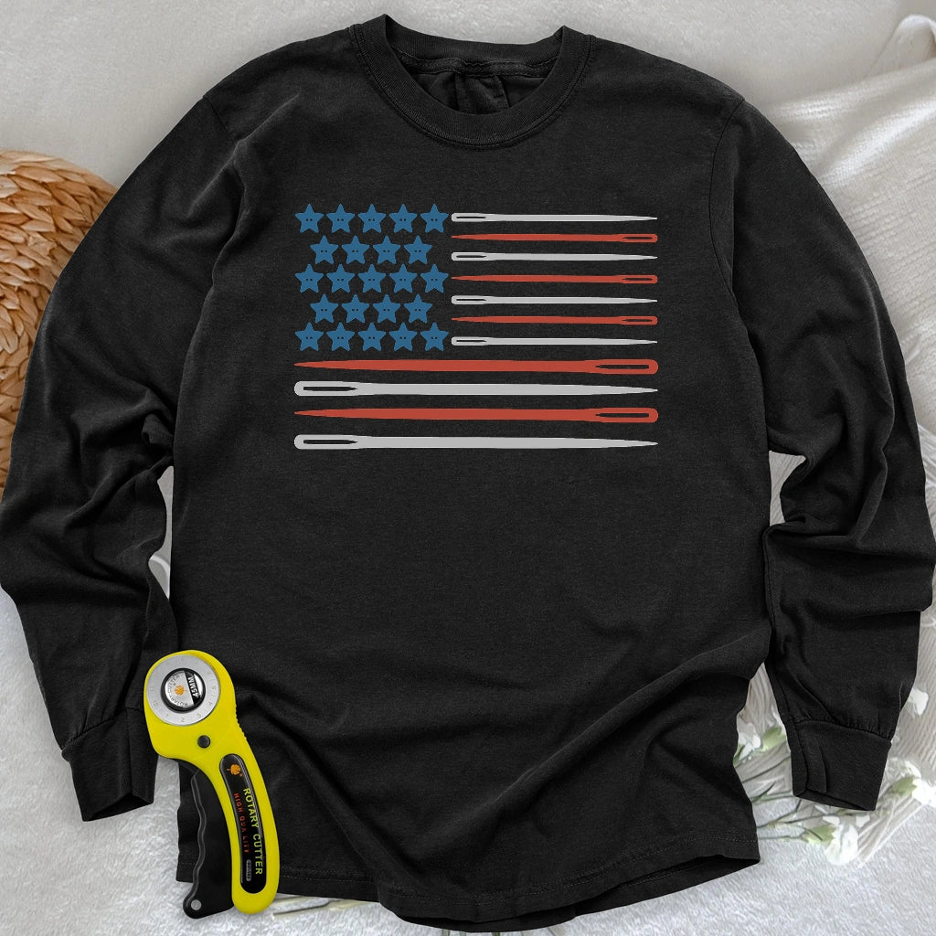 Sewing Flag Long Sleeve T-shirt