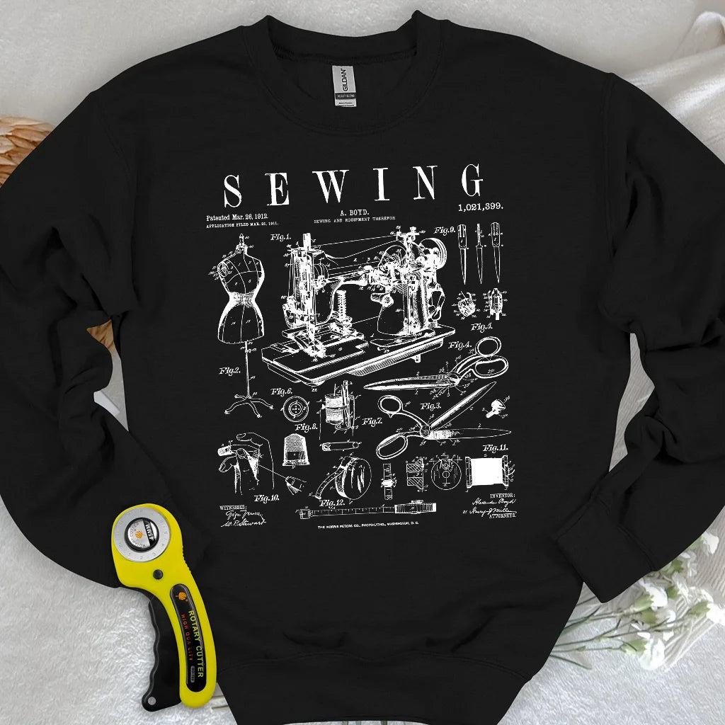 Sewing Tools Pattern Sweatshirt