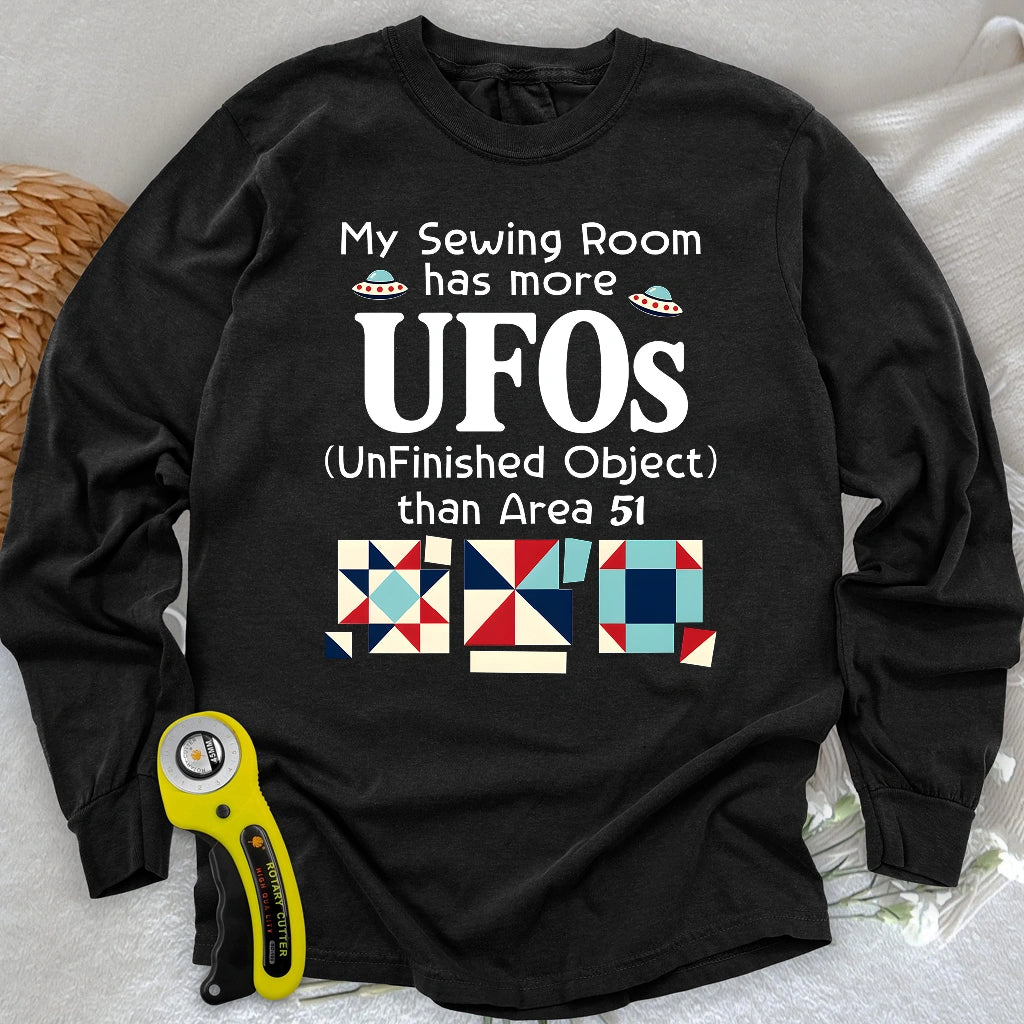 Sewing UFOs Long Sleeve T-shirt