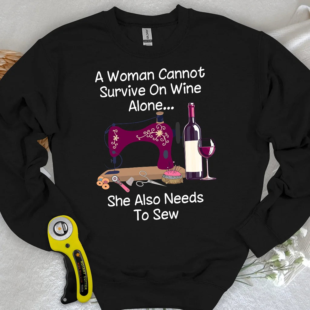 Sweat-shirt Couture et Dégustation de Vin