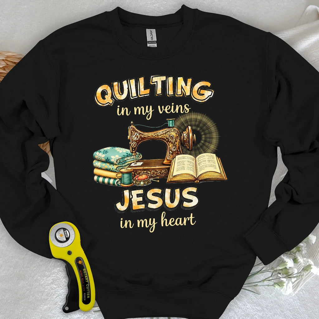Mit Jesus genäht Sweatshirt